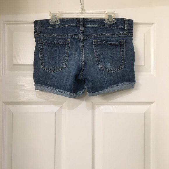 Distressed Denim Low Rise Shorts - Picture 2 of 2